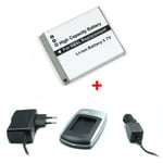 Chargeur + Batterie NB-6L pour Canon IXUS 85 IS, 95 IS, 105 IS, 200 IS, 210 IS