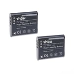 vhbw 2x Batteries compatible avec Olympus Tough TG-6, TG-Tracker appareil photo, reflex numérique (900mAh, 3,6V, Li-ion)