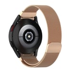 Samsung Galaxy Watch 4 41mm / Watch4 40mm/44mm - Milanese rem i rustfrit stål 20mm - Rosa guld
