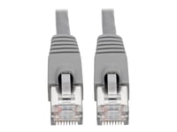 Eaton Tripp Lite Series Cat6a 10G Snagless Shielded STP Ethernet Cable (RJ45 M/M), PoE, Gray, 3 ft. (0.91 m) - Cordon de raccordement (DTE) - RJ-45 (M) pour RJ-45 (M) - 90 cm - STP - CAT 6a -...