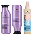 Pureology Hydrate Sheer Shampoo, Conditioner and Color Fanatic Leave In Conditioner Bundle