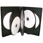 1 X High Grade CD DVD BLU RAY 27mm Black DVD 8 Way Case for 8 Disc with Outer Sleeve For Artwork Sleeve and Trays for the Discs (Pack of One) by Dragon Trading®