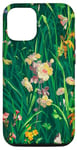 Coque pour iPhone 15 Pro Design naturel : herbe, lavande, jaune et fleurs sauvages