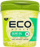 Eco Style Olive Oil Hair Styling Gel, Hydrate and Style, Green, 236 Ml (Pack of 