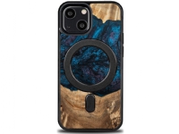 Wood and Resin Deksel til iPhone 13 Mini MagSafe Bewood Unique Neptune - Mørk Svart