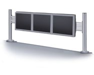 NewStar FPMA-DTB100 - Pied pour 3 écrans LCD - argent - Taille d'écran : 10"-24" - ordinateur de bureau