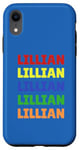 Coque pour iPhone XR Pile de noms colorés Lucy | Pride in your name