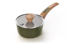 Ekau Essential Sauce Pan with lid 16cm - Olive