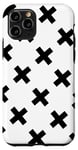 iPhone 11 Pro Timeless White Black Plus Cross Scandinavian Pattern Case