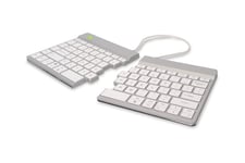 R-Go Ergonomic Keyboard Split break - tastatur - med integreret brudindikator - QWERTY - USA - hvid Indgangsudstyr