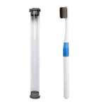 VCX Super Dense Bristles Toothbrush Ultrasoft Bamboo Charcoal Fiber Soft Oral Care for Sensitive Gums with Case (Color : Blue 2)