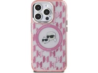 Karl Lagerfeld Karl Lagerfeld Klhmp16shmckmhp Iphone 16 6,1" Rosa/Rosa Iml Monogram Karl&Amp Choupette Head Magsafe