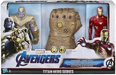 Marvel Avengers Titan Hero Series Ironman Thanos Titan Hero &Glove Toy Multipack