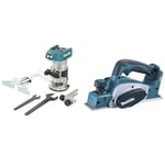 Makita DRT50ZX4 18V Li-Ion LXT Brushless Router Trimmer - Batteries and Charger Not Included & DKP180Z 18V Li-Ion LXT Planer - Batteries and Charger Not Included