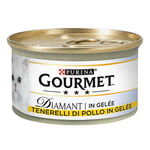 PURINA GOURMET DIAMANT Tenerelli Lot de 24 boîtes de 85 g pour Chat en géée