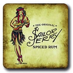 Vintage Advertising Wall Tin Plaque Large Square 20x20cm Pub Shed Bar Man Cave Home Bedroom Office Kitchen Gift Metal Sign - Retro Rustic Alcohol Drink Party Sailor Jerry Spiced Spice Rum inspired