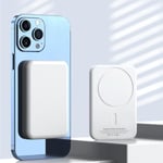 Blanc pur 5000mAh-Power Bank Magnétique Sans Fil, Batterie Externe Portable, Mini Chargeur, Pour Iphone 13, 1
