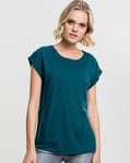 Urban Classics Ladies Extended Shoulder Tee (Teal, L) L Teal