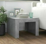 Small Side Table Grey Modern Bedside Nightstand Coffee Tea Cocktail Snack Wood