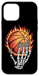 iPhone 12 mini Skeleton Hand Basketball Flame Case