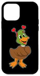 Coque pour iPhone 12 mini Canard Coeurs