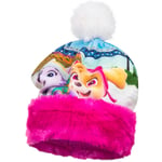 Paw Patrol Silky Smooth Bobble Hat with Pink Fur Trim