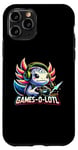 Coque pour iPhone 11 Pro Games-O-Lotl Axolotl Manette de jeu vidéo