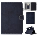 Apple Ipad Air / Air 2 Housse, Saturcase Style Rétro Pu Cuir Magnétique Flip Portefeuille Support Porte-Carte Protecteur Coque Housse Étui Pour Apple Ipad Air / Air 2 (Bleu Foncé)