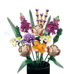 Romantisk blomsterorkidé bukett byggsten 10311 DIY krukväxt illustrationskit montering tegel leksaker romantiska flickgåvor