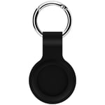 Protective Case Compatible With Apple Airtags Case, Soft Silicone Case Anti-Scratch Protective Skin Cover 2021 Hanging Buckle Keychain Compatible With AirTags Finder (Black)