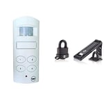 Yale Wireless Shed and Garage Alarm, White + Black Weatherproof Padlock and Hasp Perfect for Outdoor Use - Hardened Steel Shackle for Shed, Gate, Outdoor Storage - 3 Keys - High Security