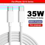 US EU Adapter 20W PD Snabbladdare för iPhone 13 12 11 14 15 16 Pro Max Plus USB C Typ C Snabbladdningsladdare Kabel Tillbehör 15-16 Serie Cable 2M