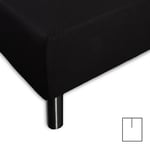 Splitlakan - U-split - 180x200 cm - Svart - 100% bomull jersey lakan - Stretchlakan för justerbar säng