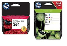  HP 364 5 Ink Cartridges Black Cyan Magenta Yellow Photo Black C6380 C309 D7560