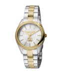 Roberto Cavalli RC5L038M0085 4894626190025 Womens Quartz Stainless Steel Silver 5 ATM 32 mm Watch - Silver & Gold - One Size