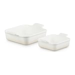Heritage Kvadratiskt Fatset 2 delar 13/20cm, Meringue