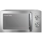 Russell Hobbs Stainless Steel Microwave 20 Litre 800W Solo Manual with 5 Power Levels, Defrost Function & Easy Clean, 35 Minute Timer, RHMM827SS
