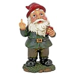 Statue Nain de jardin - Tim Beer, le nain de jardin aux doigts grossiers gris - Nain de jardin pour pelouse