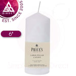 Prices 6" Large Pillar Wax Candles│Up to 40 Hours Burn Time│Smokeless Burn