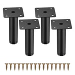 4-pack 10 cm justerbara möbelben i metall för soffa