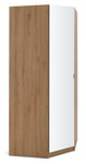 Habitat Munich Corner 1 Door Mirror Wardrobe - Oak