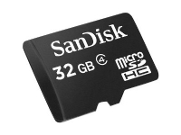 SanDisk - Flash-minneskort - 32 GB - Class 4 - microSDHC - svart