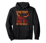 Grill Cooking Chef Dad Funny Grilling Lover Design Pullover Hoodie