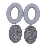 1 Pair BOSE QC15 / QC25 / QC35 JZF-236 leather ear pads - Silver