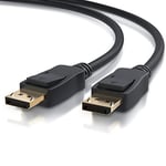 CSL Câble DisplayPort 8 k 3 m DisplayPort vers DisplayPort DP 1.4 7680 x 4320 60 Hz 3840 x 2160 120 Hz 1920 x 1200 240 Hz Bande passante jusqu'à 32,4 Go HBR3, DSC 1.2, HDR 10