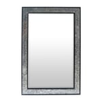 Glamour by Casa Chic Mosaic Black Wall Mirror - Large - 90x60 Centimetres 2x3 feet - Bathroom Lounge Hallway