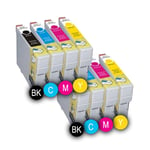 8 CARTOUCHES D¿ENCRE Ink Pro NON OEM PACK COULEURS T1811 BK- T1814 YPour EPSON XP-225