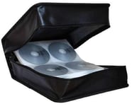 2 x Mediarange 500 Black Storage CD DVD discs Zip wallet synthetic leather Box96