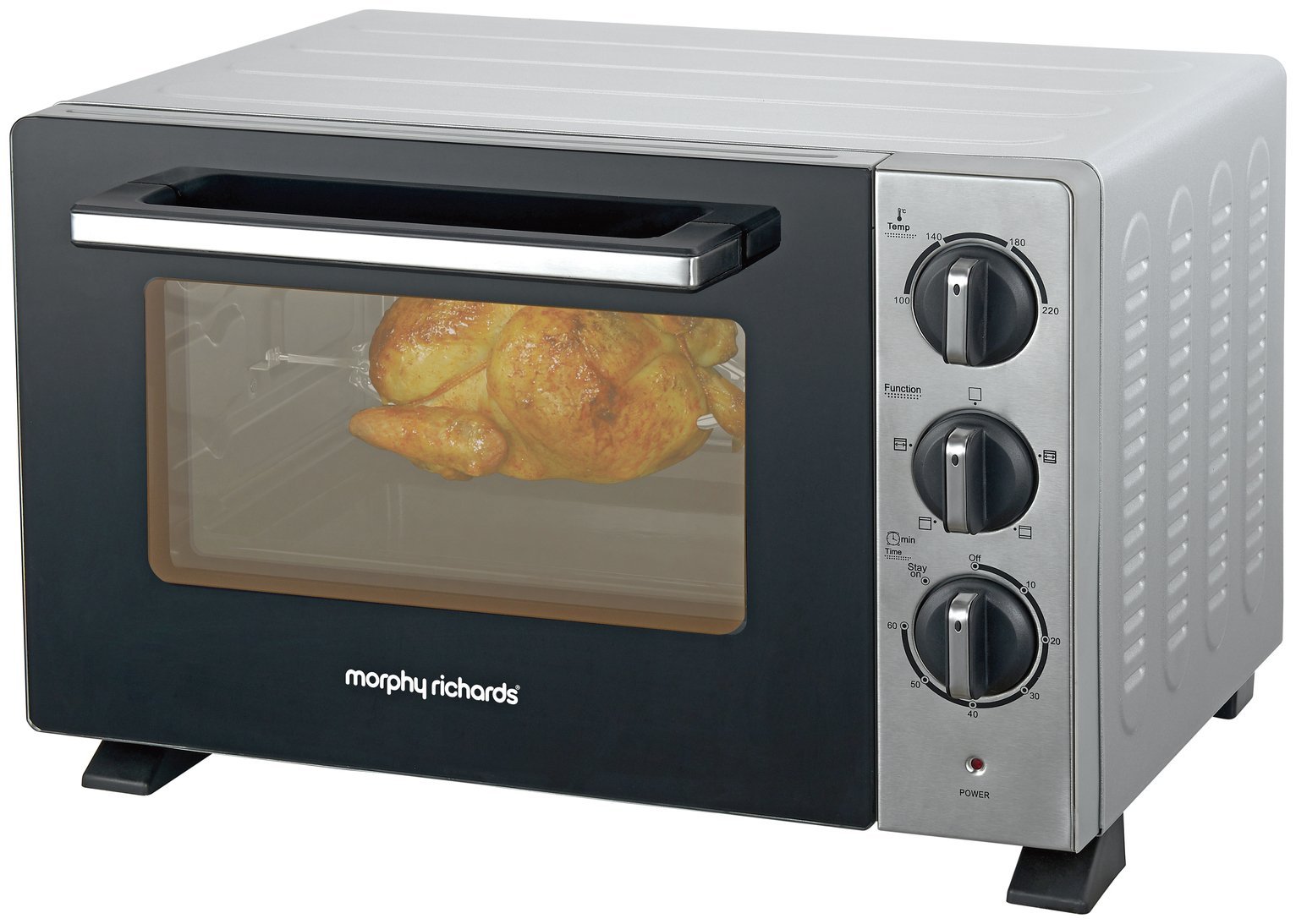 lakeland digital multifunctional mini oven silver with rotisserie & timer