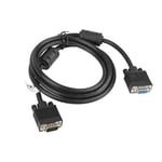 lanberg env.-vgac 10cc-0018 B + VGA (15 Pin) hane till VGA (15 Pin) hona förlängare med ferritkärna